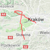 Mapa Ze Skawiny przez Zabierzów na Błonia